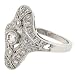 Antique Style Pave/Round Bezel Set Diamond Ring.54cttw
