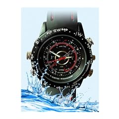 Perfekt f�r Hobbydetektive: Wasserfeste digital Kamera Uhr, 4GB Speicher zum Aufnehmen von Videos und Bildern / Hidden Camera Cam Watch waterproof, 3 MP, Aufl�sung: 1280 x 960, 30 fps, Video / Foto / versteckt / wasserfest / spy / Spionage - Marke Incutex
