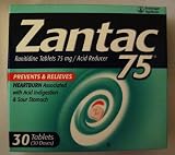Zantac 75 Tablets, 30 Count Box