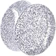 3/4" Clear Glitter Acrylic Saddle Plug