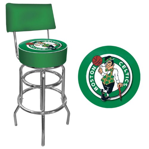 NBA1100-BC - Boston Celtics NBA Padded Swivel Bar Stool with Back