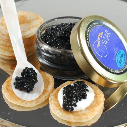 American White Sturgeon (Osetra) Malossol Caviar Gift Set by Gourmet Food Store