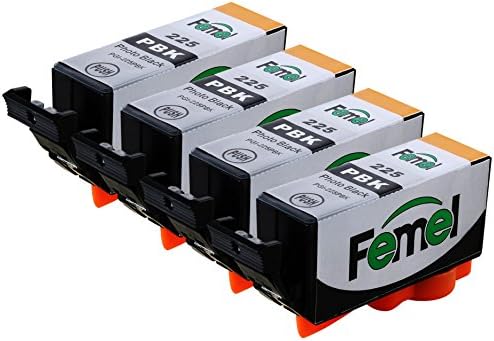 FEMEL Remanufactured Ink Cartridge Replacement for Canon PGI-225 CLI-226 (4x Large Black) Compatible with PIXMA iP4820 iX6520 MG5320 MG6120 MG8120 MX882 Printers