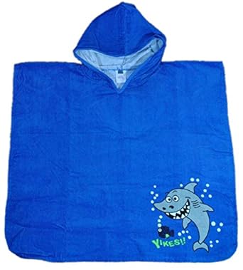 Amazon.com: M&CO Boys Hoodie Poncho Swim Cover-up Bath Robe (XSmall, Blue): Beach Towels For Kids: Clothing