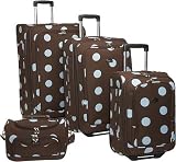 American Flyer Polka Dots 4-Piece Luggage Set Luggage Sets