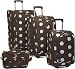 American Flyer Polka Dots 4-Piece Luggage Set Luggage Sets