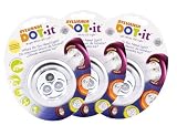 Sylvania Dot-It Self-Adhesive Bright White LED Light, Silver, 3-PACK