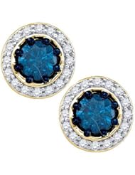 10KT Yellow Gold 0.57CT-Diamond Fashion Earrings