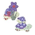 Tiny Turtles Set of 2 Wall Hangings - Lavender/ Pink