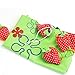 Btwzm 100% Polyester Foldable Reusable Strawberry Shopping Bags with Handles, Pack of 10