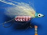 NEW FLIES Holographic & Glow in the Dark Tandem Hook Sinking Bass & Pike Lazar Head Fly #72