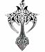 Pewter Gothic Cross Pendant Goth Necklace Vampire Jewelry