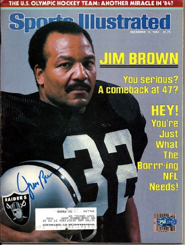 Jim Brown Autographed Sports Illustrated Magazine PSA/DNA #J47884
