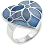 Size 7 Blue Mother Heart Gift Sterling Silver Jewelry Ring Pearl Bracelet Fashion