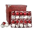 100 Count Glass Trim Kit - Red and Silver