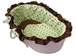 Hoohobbers Moses Basket, Dots Green