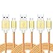 Micro USB Cable Nylon Braided 6.6ft/2m Micro USB Cable [3-Pack] By iSeeker Tangle-Free Gold-Aluminum Connectors For Samsung, HTC, Motorola, Nokia and Most Android Phone