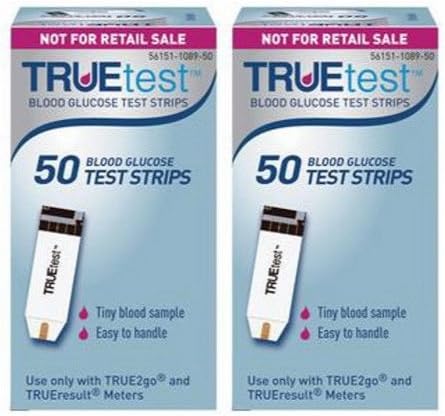 Truetest Blood Glucose Test Strips - 100 Strips