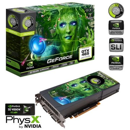 Point of View Nvidia GeForce GTX 465 Grafikkarte (PCI-e, 1GB DDR 5 Speicher, Mini-HDMI, 2x Preisvergleich