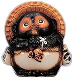 【信楽焼】お願い狸 (5号　約幅16×奥行き12×高さ17.5cm)