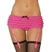 Sexy Pink Crotchless Rumba Boyshort Ruffles with Removable Garters