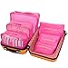 Hopsooken Travel Organizer Luggage Compression Pouches, Rose (6-Piece Set)