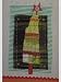 8 Glittered Quilted Christmas Tree Note Cards