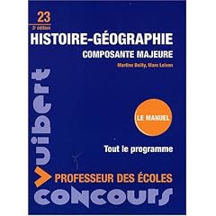 Histoire-G�ographie composante majeure : Concours professeur des �coles