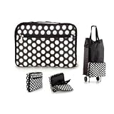 from theallroundstore Foldable Shopping trolley , folds as a bag, polka dot Model BB681