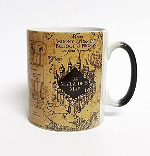 Harry Potter mugs Marauders Map mug mischief managed mug morphing coffee mugs novelty heat changing color transforming Tea Cups by ADISID