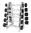Horizontal barbell rack holds 10sets of barbells