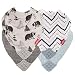 Nuby 2Piece Muslin Bandana Bib with Teether, Colors May Vary, 2 Count (Pack of 1)
