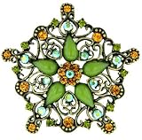 Pugster Green Pentagon Brooches And Pins