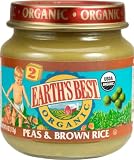 Earth's Best 2nd Peas/rice, 4 Ounce Jars (Pack of 24)