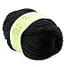 joylve Knitting Yarn Skein Baby Super Smooth Worsted Soft Natural Silk Wool Fiber Balck