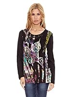 Peace & Love Camiseta Manga Larga Owls (Negro)