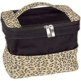 Household Essentials Expandable Travel Bag with Mirror Leopard Print