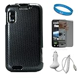 Carbon Fiber 2 Piece Protective Rubberized Crystal Hard Case for AT&T Wirel ....