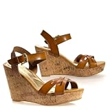 Bamboo MARTHA WEDGE SANDAL Womens Shoes