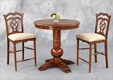Lifestyle California 21 Series Coloma Counter Height Round Pedestal Pub Table Set