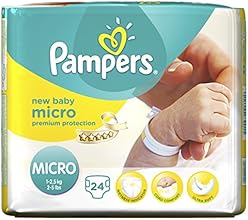 Pampers Windeln New Baby Gr.0 Micro 1-2,5 kg, 6er Pack (6 x 24 St&uuml;ck)