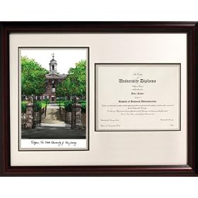 Rutgers Scarlet Knights Framed Scholar Diploma Frame with Lithograph