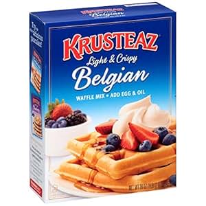 Amazon.com : Krusteaz Light & Crispy Belgian Waffle Mix, 28-Ounce Boxes
