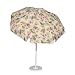 Outdoor Patio Green/Off-White Round Crank Patio Umbrella - 7.5'