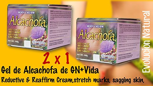 2 X 1 Gel Alcachofa Reductive & Reaffirm Cream,stretch Marks, Sagging Skin,artichoke Gel Gn + Vida Unisex