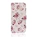 Bessky(TM) 1pc Hot Sell 4.7inch Floral Jacquard Stand Leather Cover Case For iPhone 6 6G (White)