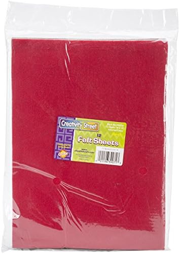 Creativity Street Felt Sheets, 9 by 12-Inch, Assorted Color, 12-Pack