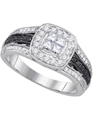 0.61CTW BLACK DIAMOND INVISIBLE BRIDAL RING