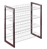 Kennedy Home Collections Mahogany Shoe Rack - 4 Tier