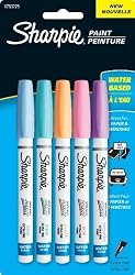 Sharpie Water-Based Pastel Extra Fine Paint Markers - 5 Colored Markers (1783276)